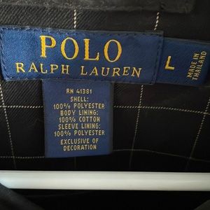 Polo lightweight jacket black in color size large
